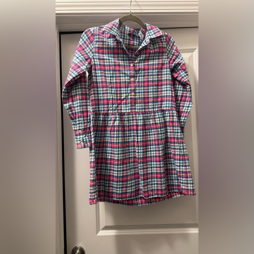 Vineyard Vines Kids Plaid Dress in Pink and Blue